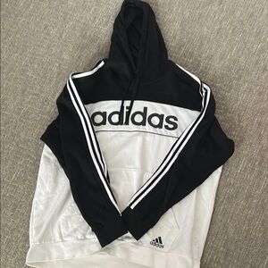 Adidas Black and White Hoodie